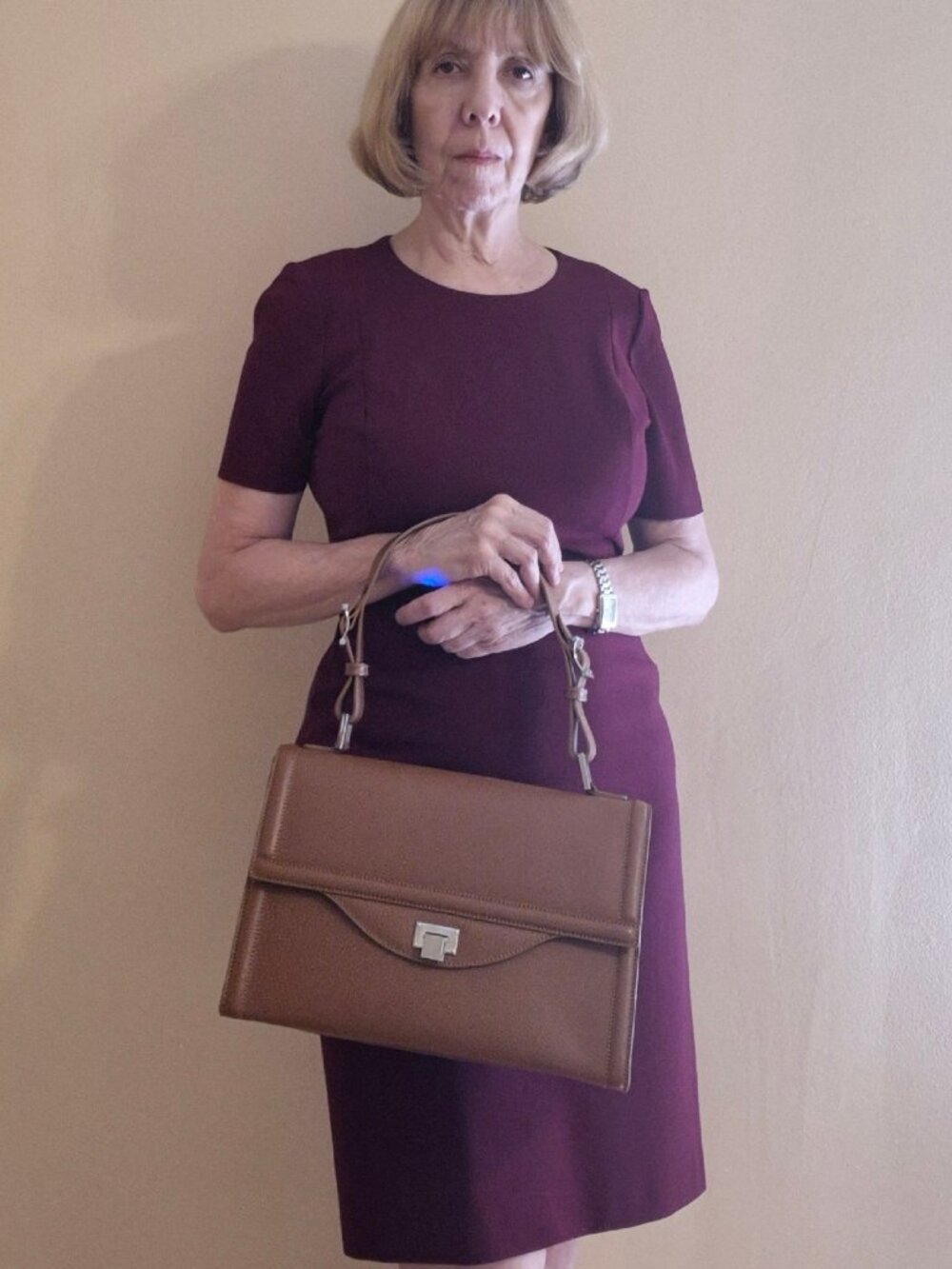 Tiffany & Co. Camel Italian pebble leather shoulder bag - Picture 5 of 16